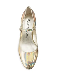 Vivienne 35MM Metallic Leather Mary Jane Pumps