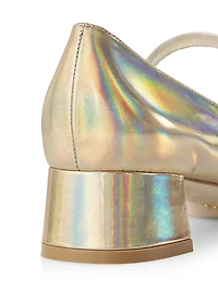 Vivienne 35MM Metallic Leather Mary Jane Pumps