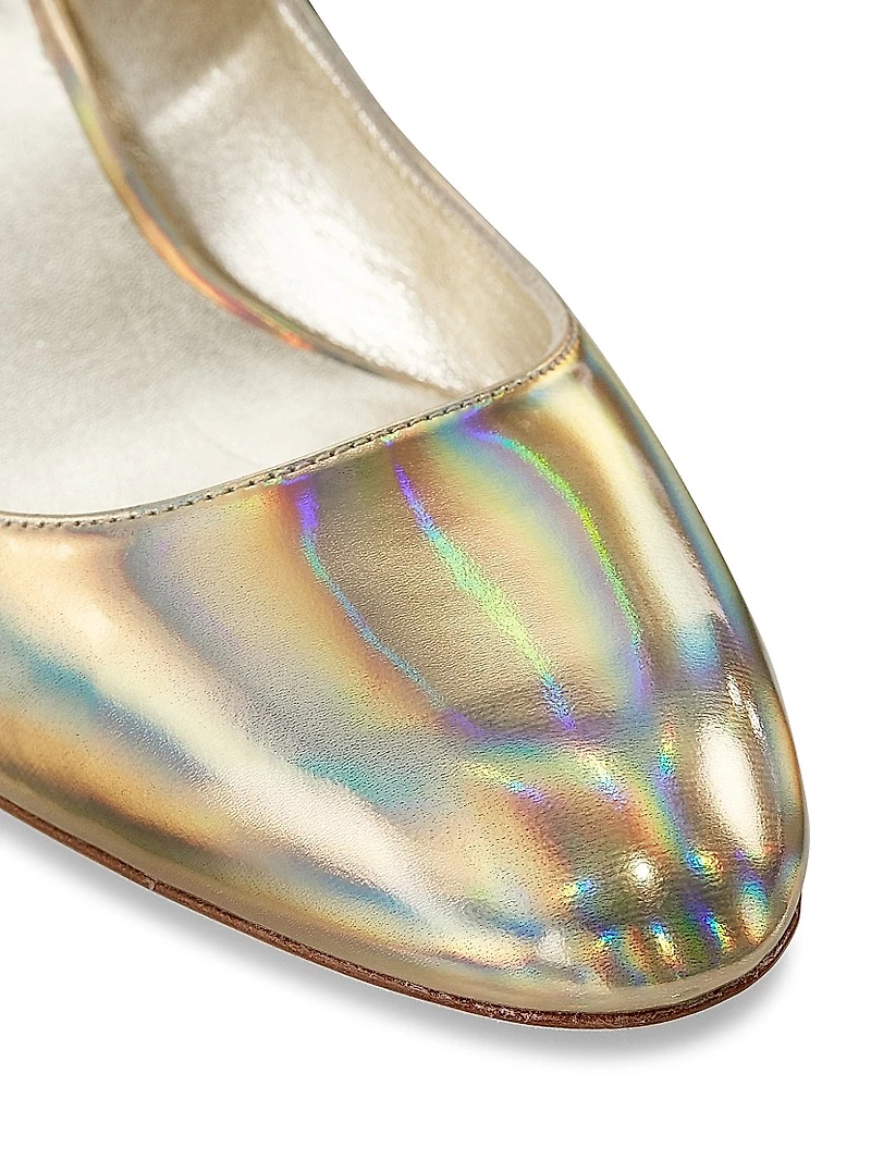 Vivienne 35MM Metallic Leather Mary Jane Pumps