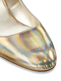 Vivienne 35MM Metallic Leather Mary Jane Pumps