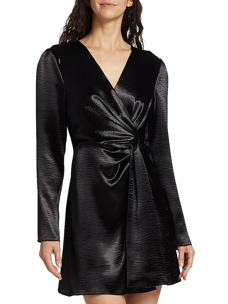 Olivia Twisted Satin Minidress