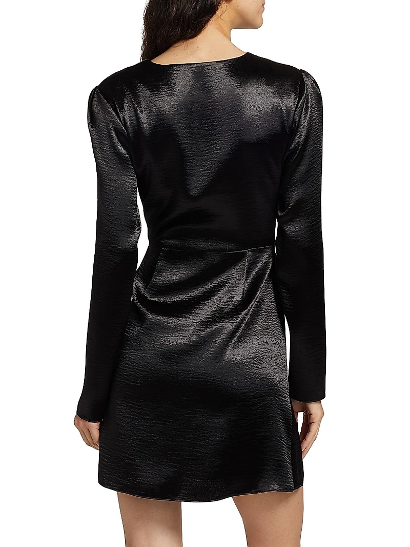 Olivia Twisted Satin Minidress