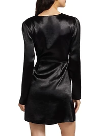 Olivia Twisted Satin Minidress