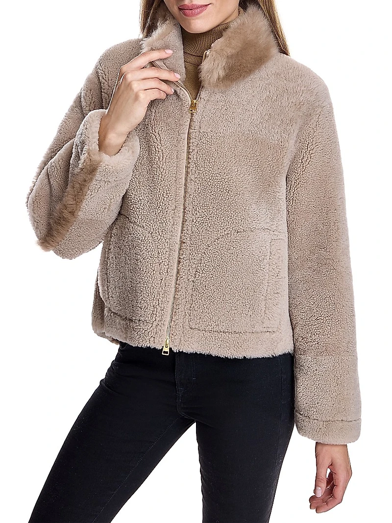 Boxy Shearling Jacket