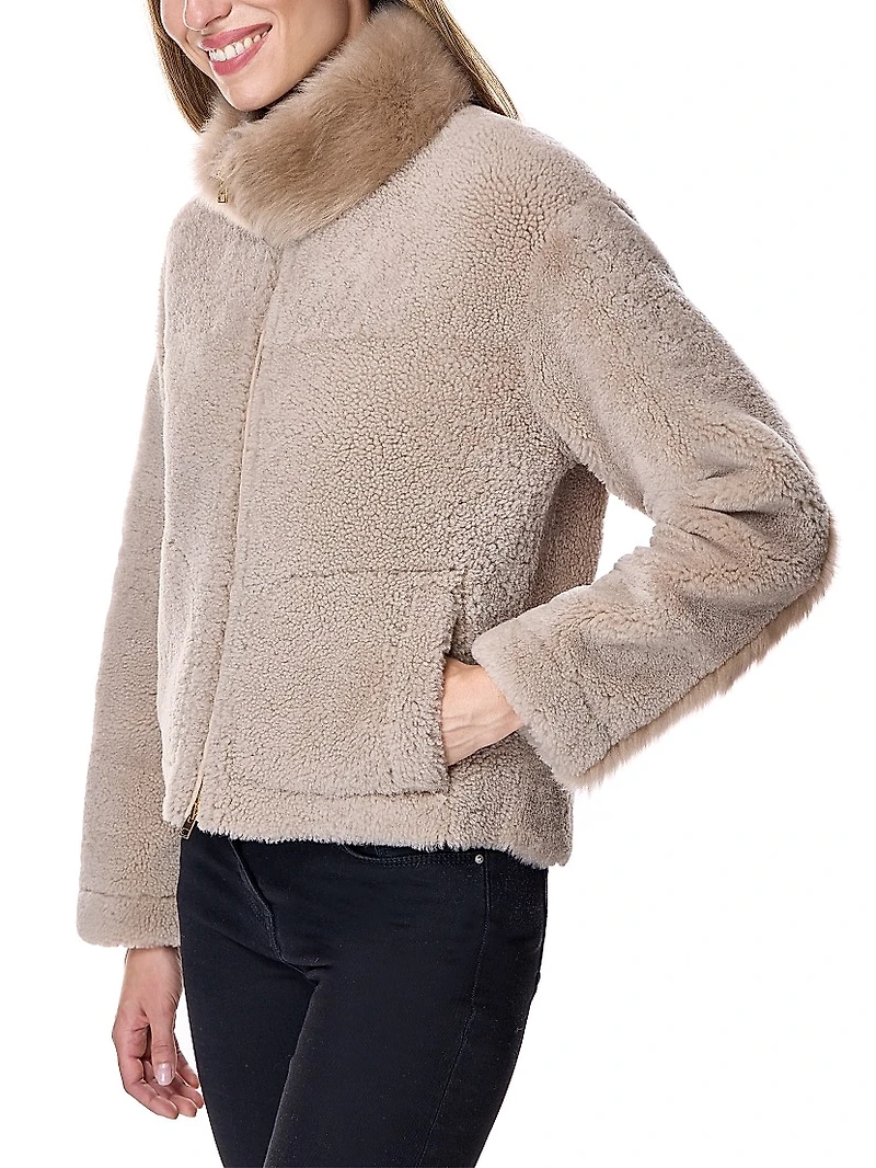 Boxy Shearling Jacket