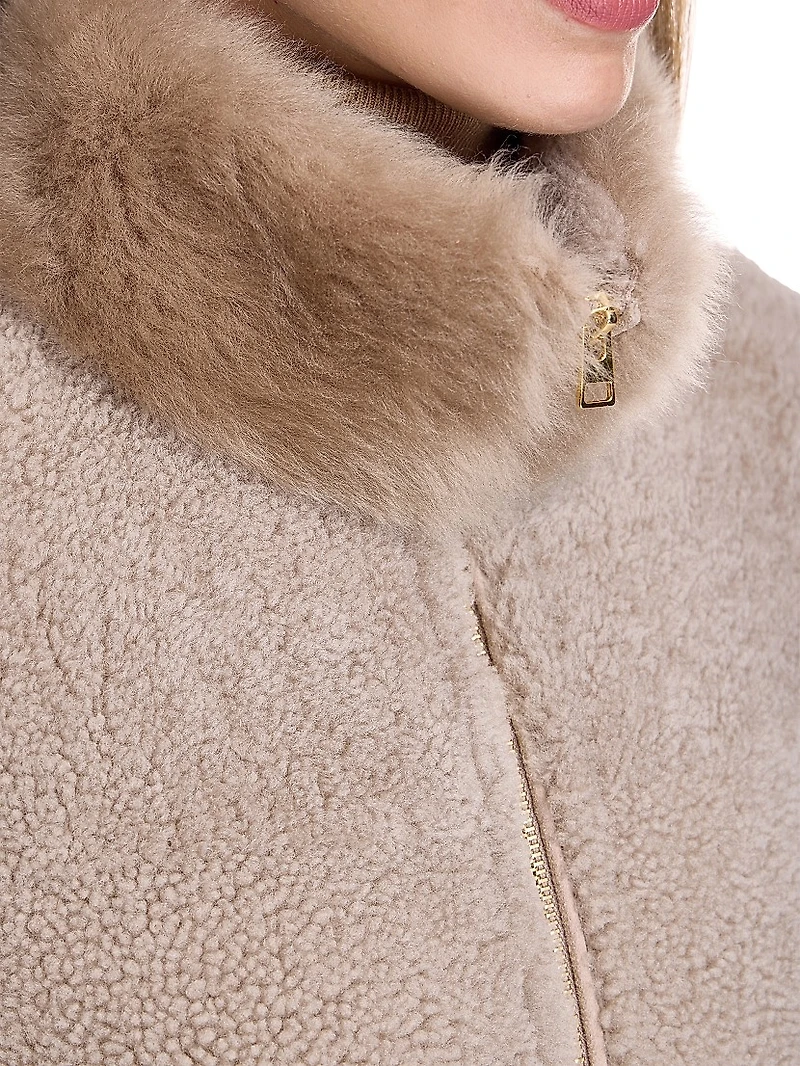 Boxy Shearling Jacket