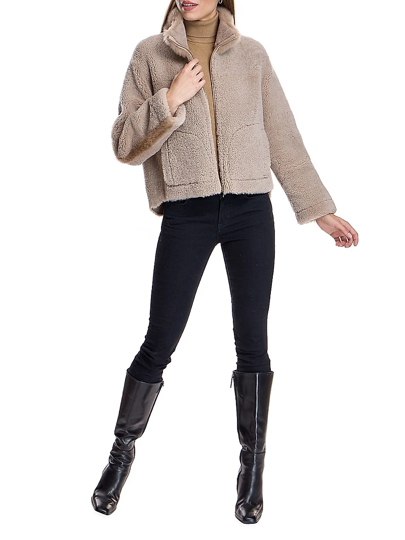 Boxy Shearling Jacket
