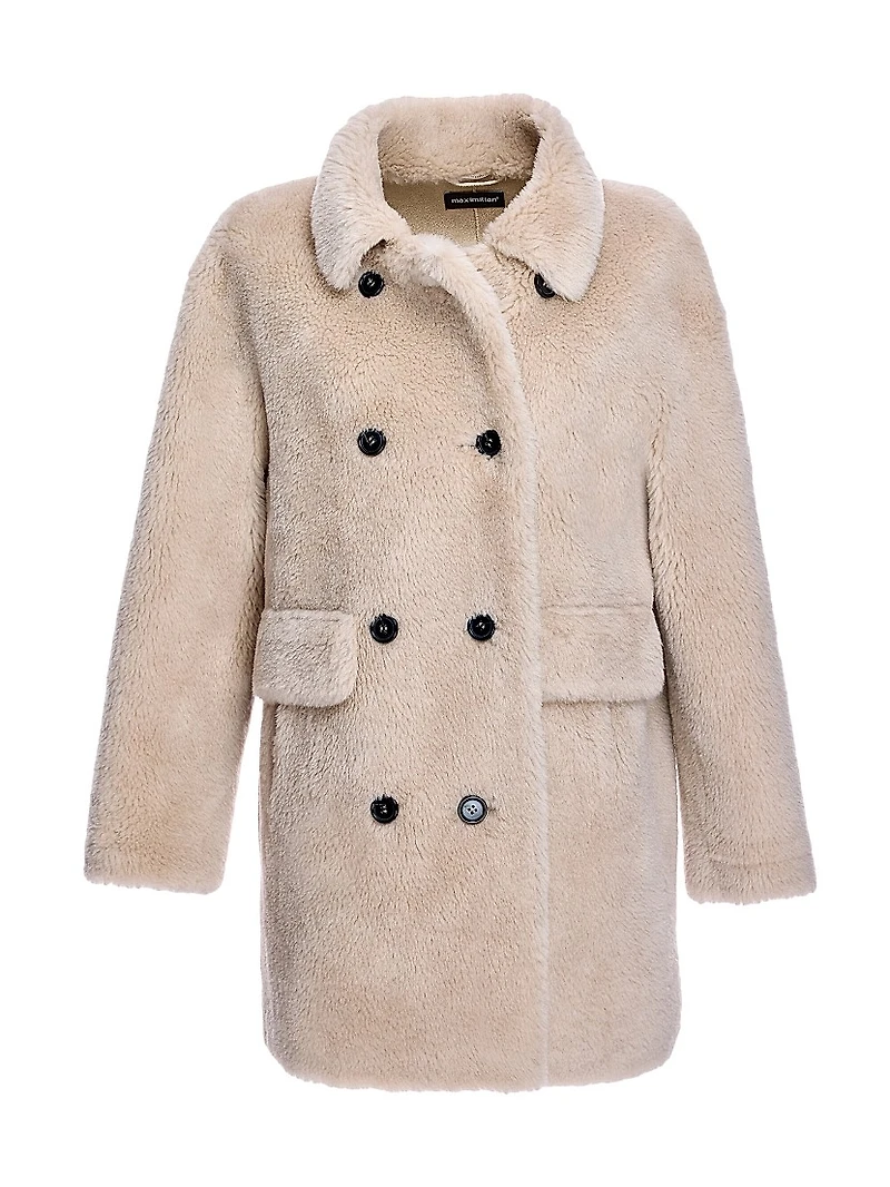 Plush Lamb's Wool Peacoat