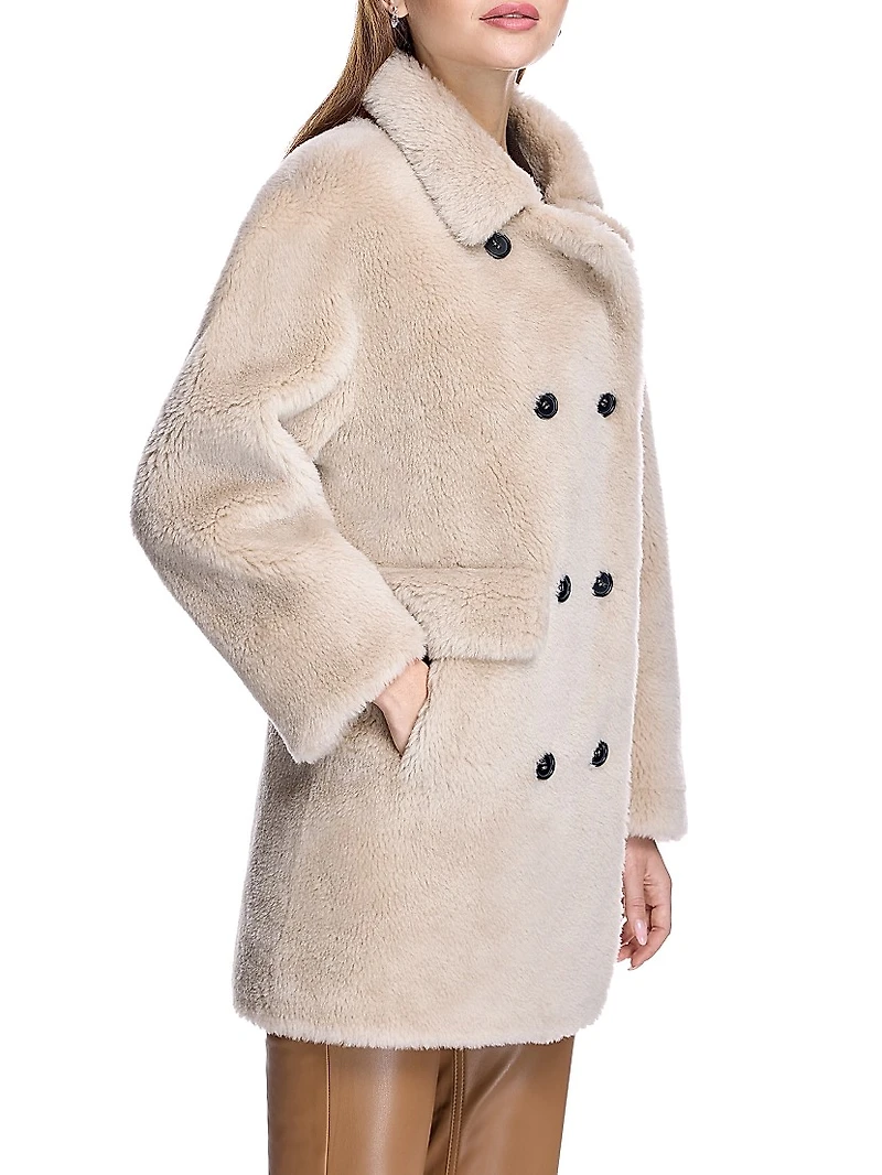 Plush Lamb's Wool Peacoat