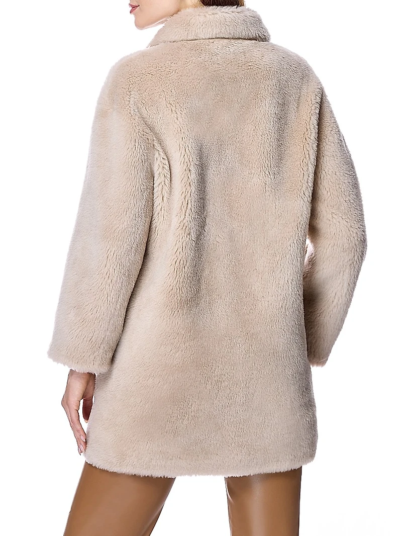 Plush Lamb's Wool Peacoat