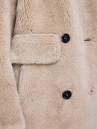 Plush Lamb's Wool Peacoat