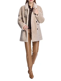 Plush Lamb's Wool Peacoat