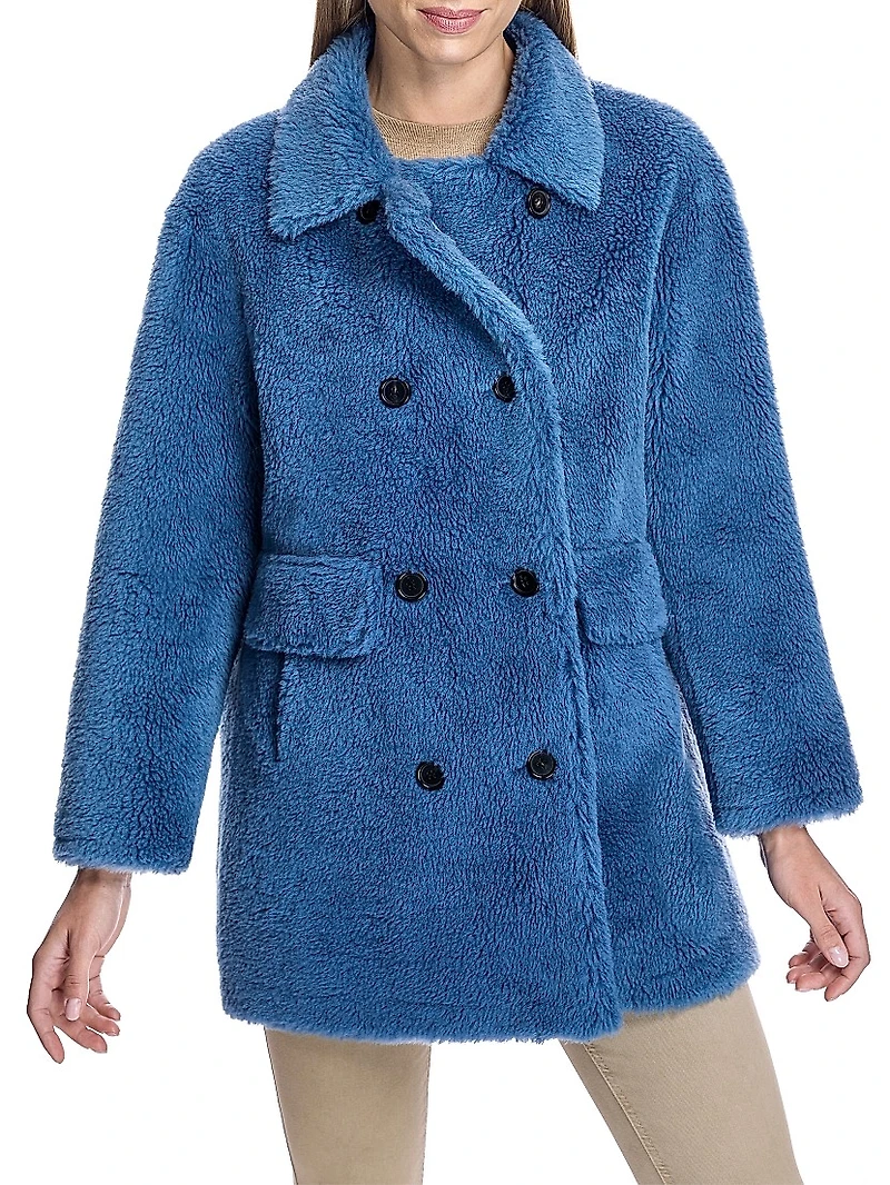 Plush Lamb's Wool Peacoat