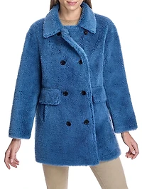 Plush Lamb's Wool Peacoat