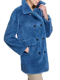 Plush Lamb's Wool Peacoat