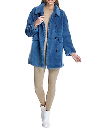 Plush Lamb's Wool Peacoat