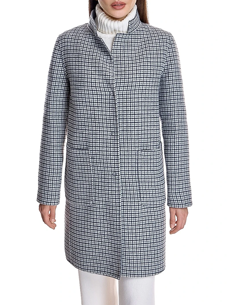 Reversible Microcheck Coat