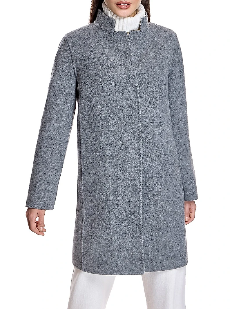 Reversible Microcheck Coat