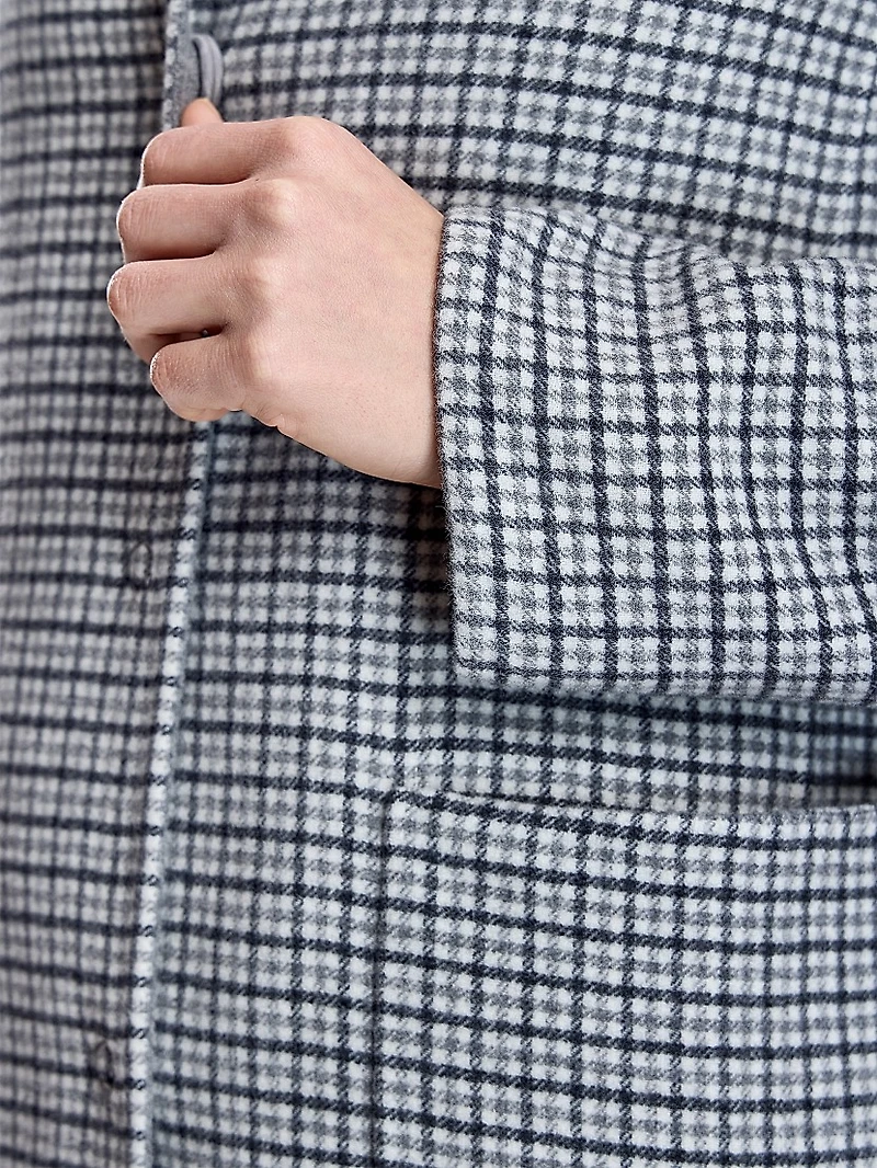 Reversible Microcheck Coat