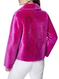 Patch-Pocket Shearling Jacket