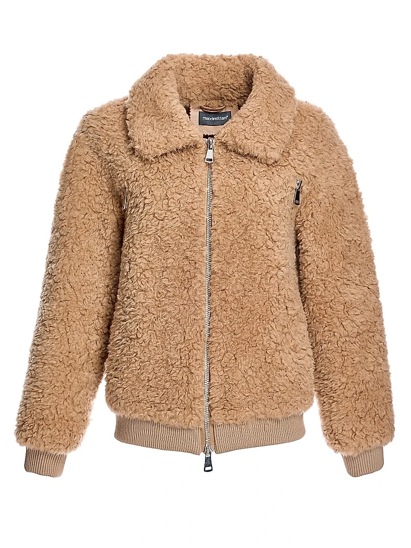 Teddy Lambswool Bomber Jacket
