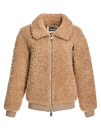 Teddy Lambswool Bomber Jacket
