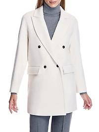 Double-Breasted Wool-Blend Peacoat