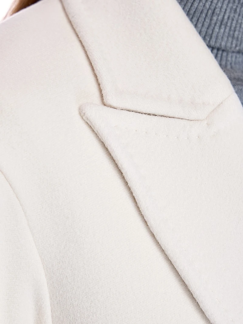 Double-Breasted Wool-Blend Peacoat