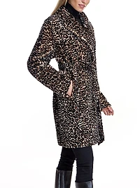 Reversible Leopard Shearling Coat