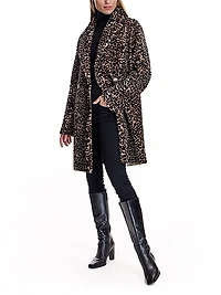 Reversible Leopard Shearling Coat