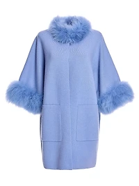 Shearling-Trimmed Cashmere Coat