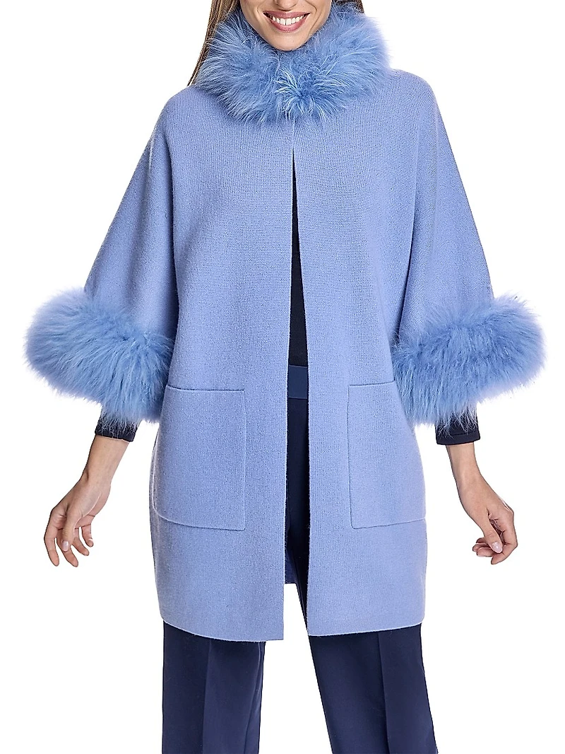 Shearling-Trimmed Cashmere Coat
