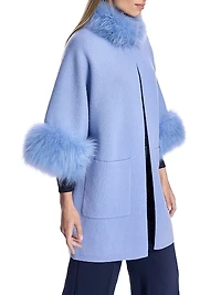 Shearling-Trimmed Cashmere Coat