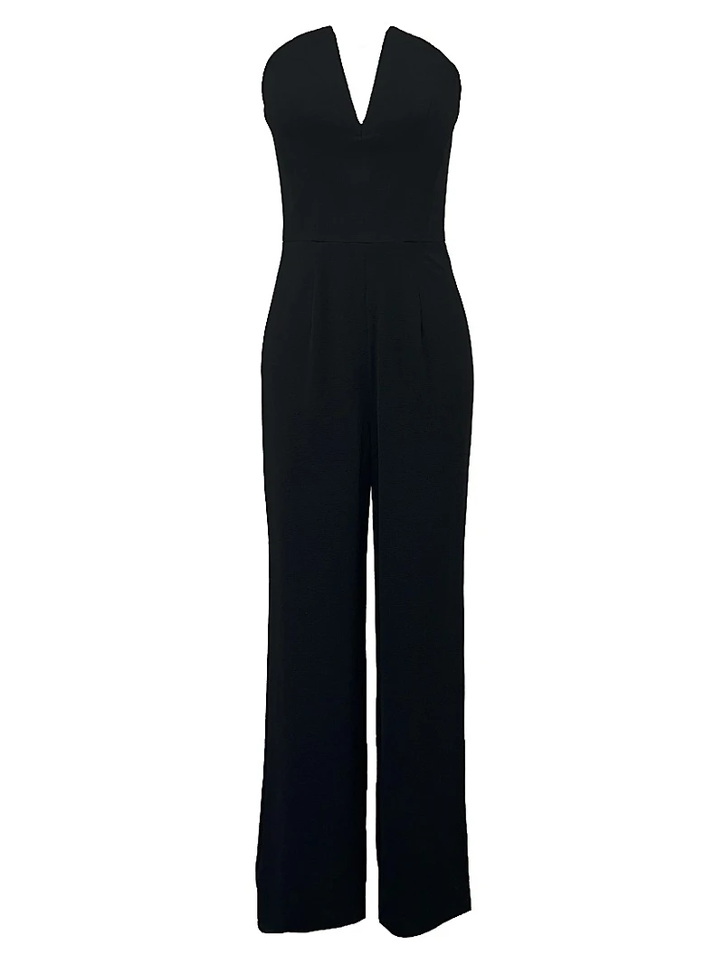 Fernanda Stretch Crepe Straight Jumpsuit