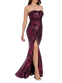 Nikita Sequin Tulle Mermaid Gown
