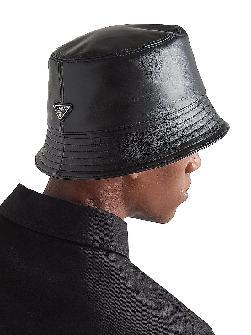 Nappa Leather Bucket Hat