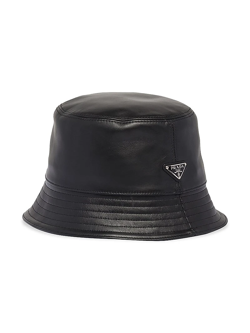 Nappa Leather Bucket Hat