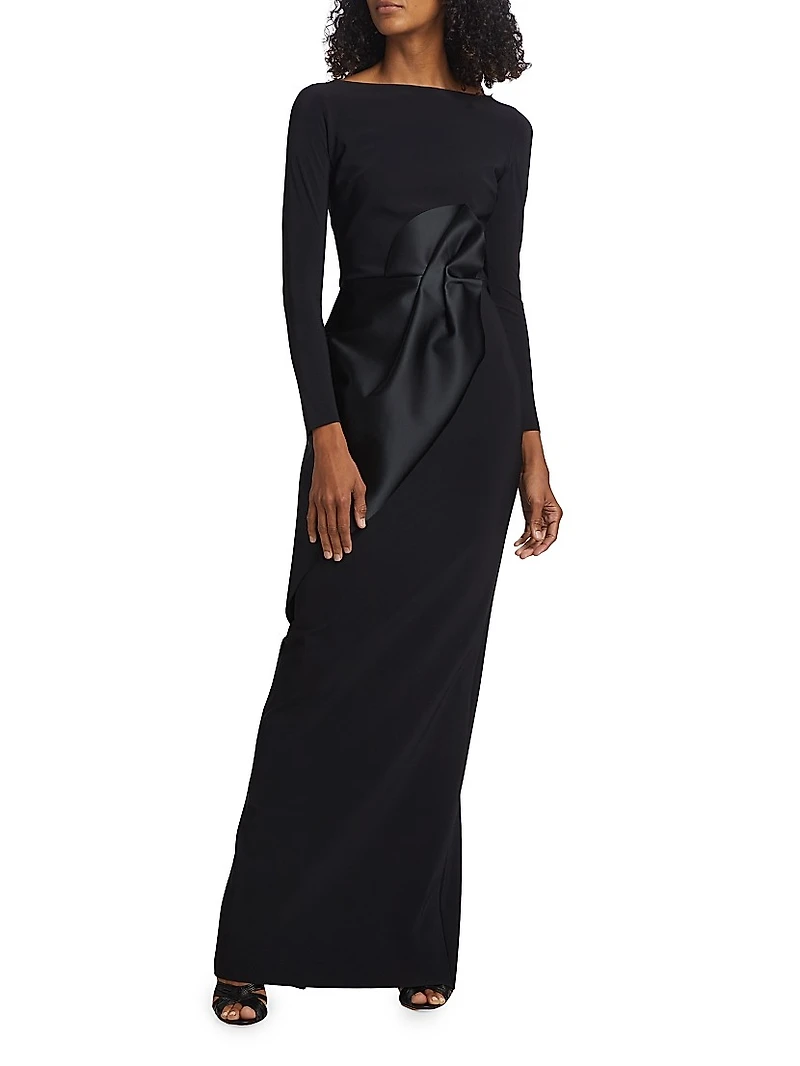 Shui Stretch Long-Sleeve Gown