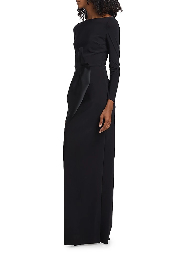 Shui Stretch Long-Sleeve Gown
