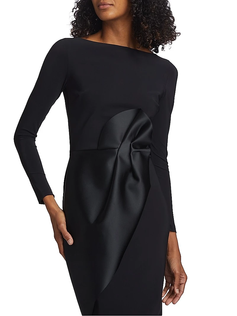 Shui Stretch Long-Sleeve Gown