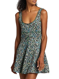 Dotted Flared Minidress