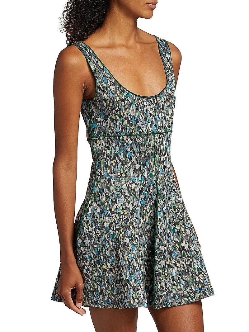 Dotted Flared Minidress