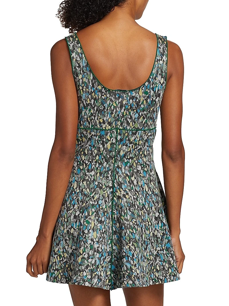 Dotted Flared Minidress