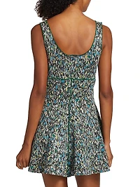 Dotted Flared Minidress