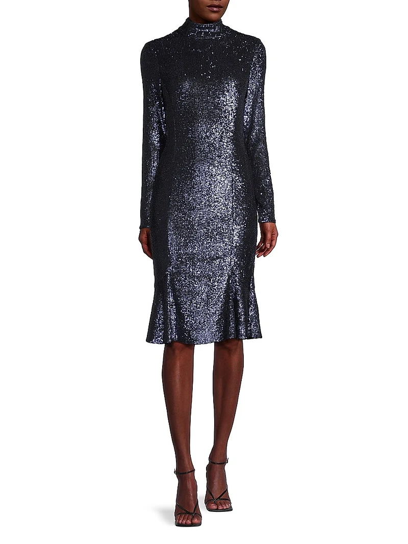 Social Ruffle Hem Cocktail Dress