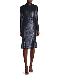 Social Ruffle Hem Cocktail Dress