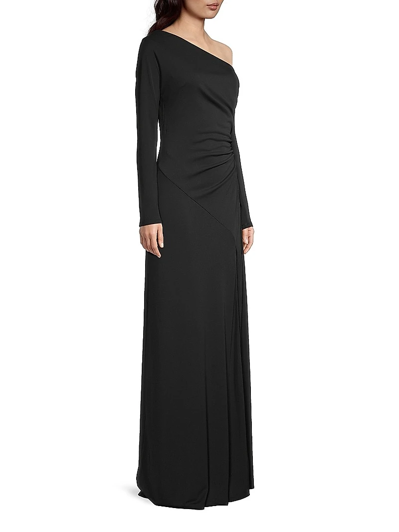 Social Asymmetric Sleeve Gown