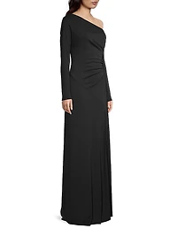 Social Asymmetric Sleeve Gown
