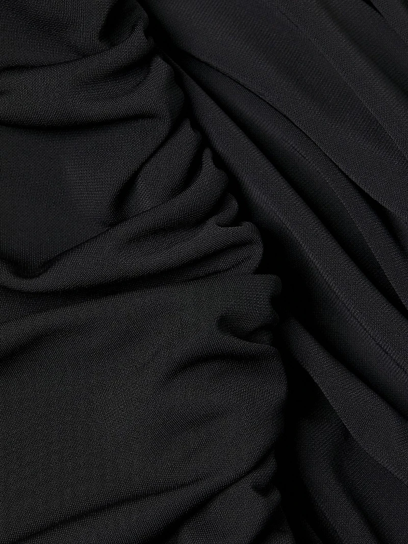 Social Asymmetric Sleeve Gown