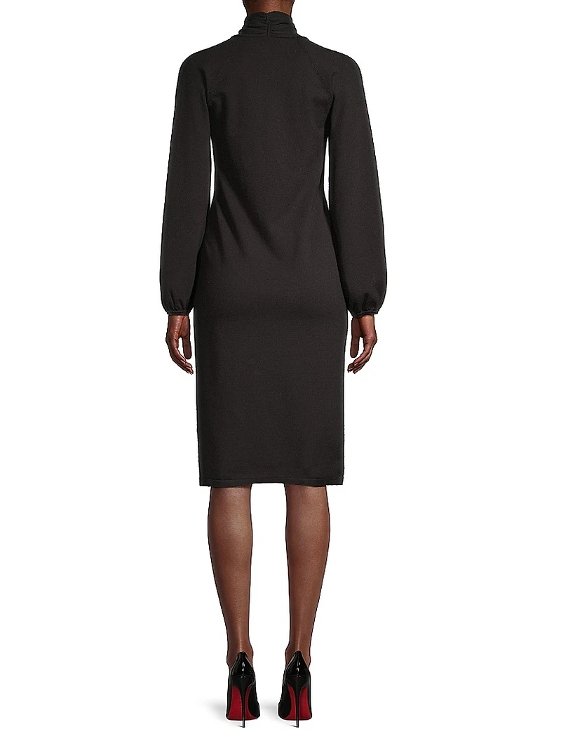 Heavy Metal Crisscross Cut-Out Midi-Dress